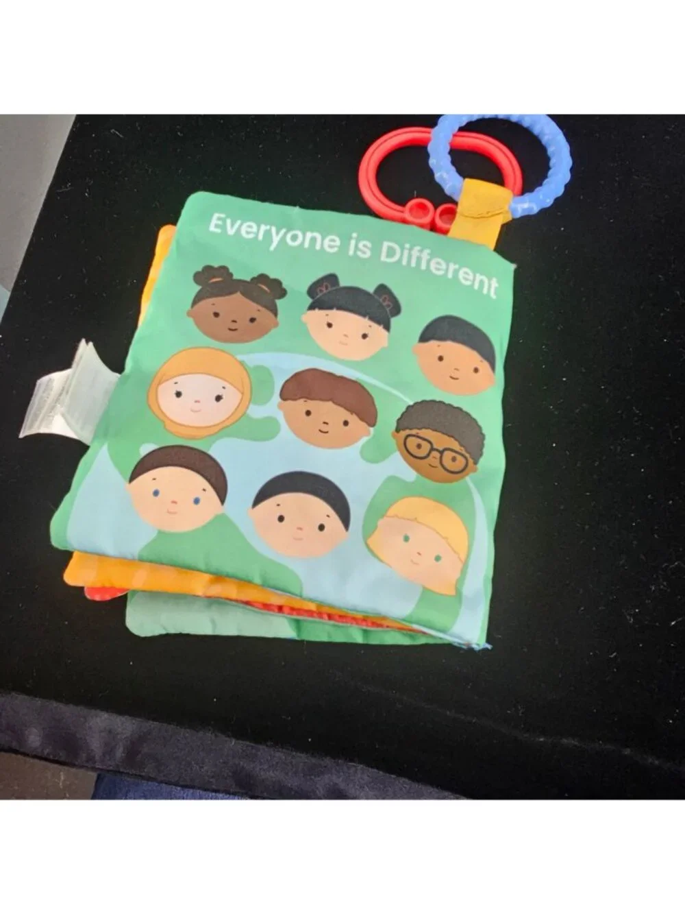 Everyone Is Different Baby Soft Activity Book With Teether & Rings - Kids For Cu